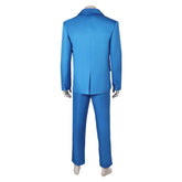 Movie Joker 2 Joker: Folie à Deux (2024) Joker Blue Suit Cosplay Costume Outfits Halloween Carnival Suit